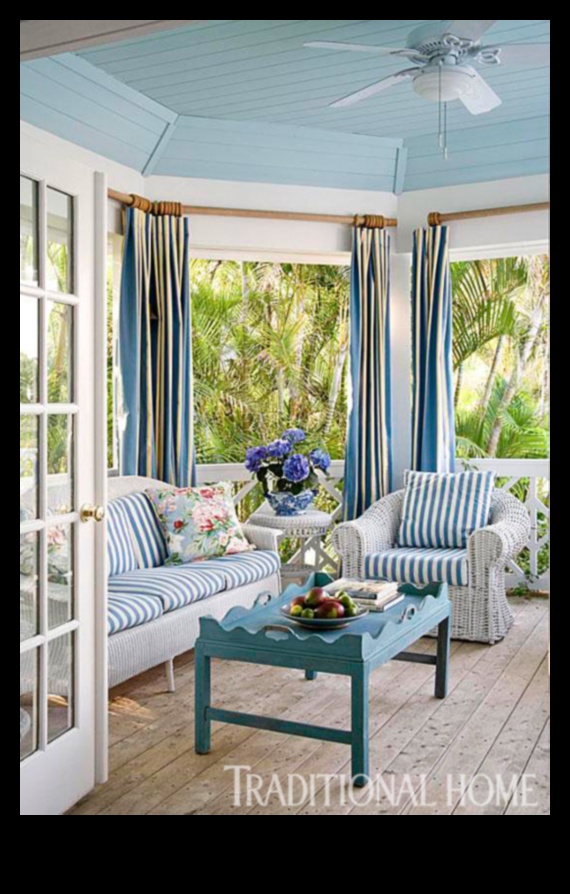 Care sunt câteva sfaturi cheie pentru decorarea unei zone de lounge în aer liber cu accente nautice?