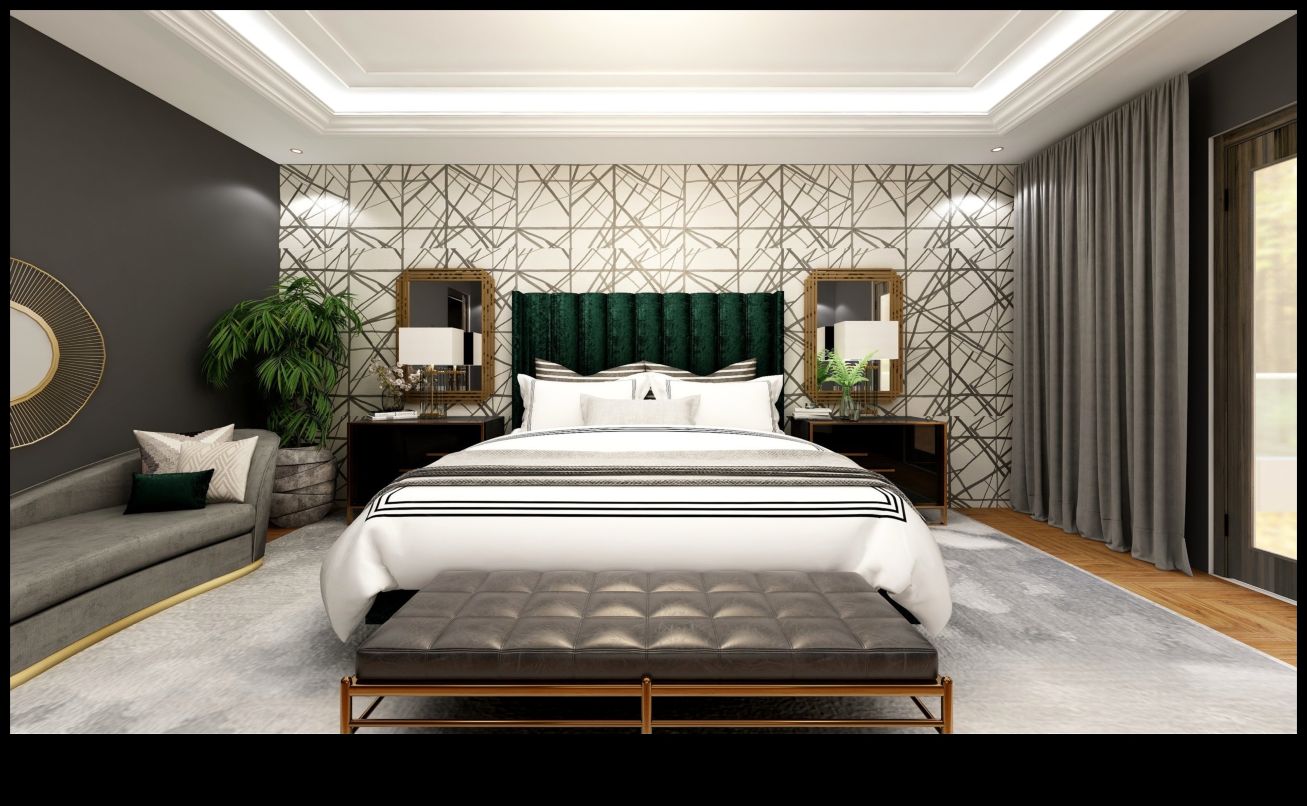 Decor de dormitor Hollywood Glam pentru lux